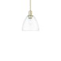 Innovations Lighting Bristol 9" Wide Mini Pendant Antique Brass / Clear