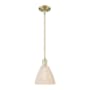 Innovations Lighting Natural Ballston Dome 8" Wide Mini Pendant Antique Brass / Natural