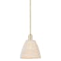 Innovations Lighting Natural Ballston Dome 9" Wide Mini Pendant Antique Brass / Natural
