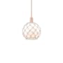Innovations Lighting Farmhouse Rope 10" Wide Mini Pendant Antique Copper / White Glass with White Rope