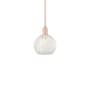 Innovations Lighting White Mouchette 8" Wide Mini Pendant Antique Copper / White Mouchette