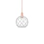 Innovations Lighting Farmhouse Rope 10" Wide Mini Pendant Antique Copper / Clear Glass with White Rope