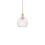 Innovations Lighting Athens 8" Wide Mini Pendant Antique Copper / Clear