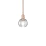 Innovations Lighting Athens 6" Wide Mini Pendant Antique Copper / Clear Basketweave