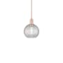 Innovations Lighting Athens 8" Wide Mini Pendant Antique Copper / Clear Basketweave