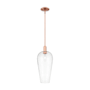 Innovations Lighting Chelsea 8" Wide Mini Pendant Antique Copper / Clear Deco Swirl