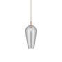 Innovations Lighting Chelsea 8" Wide Mini Pendant Antique Copper / Light Smoke Deco Swirl