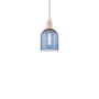 Innovations Lighting Bella 6" Wide Mini Pendant Antique Copper / Blue