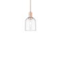 Innovations Lighting Bella 6" Wide Mini Pendant Antique Copper / Clear