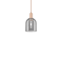 Innovations Lighting Bella 6" Wide Mini Pendant Antique Copper / Light Smoke