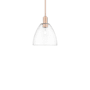 Innovations Lighting Bristol 9" Wide Mini Pendant Antique Copper / Clear