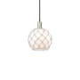 Innovations Lighting Farmhouse Rope 10" Wide Mini Pendant Black Antique Brass / White Glass with White Rope