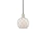 Innovations Lighting Farmhouse Rope 8" Wide Mini Pendant Black Antique Brass / White Glass with White Rope