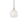 Innovations Lighting White Mouchette 10" Wide Mini Pendant Black Antique Brass / White Mouchette