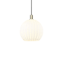 Innovations Lighting White Venetian 14" Wide Pendant Black Antique Brass / White Venetian