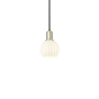 Innovations Lighting White Venetian 6" Wide Mini Pendant Black Antique Brass / White Venetian