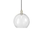 Innovations Lighting Athens 14" Wide Pendant Black Antique Brass / Clear