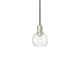 Innovations Lighting Athens 6" Wide Mini Pendant Black Antique Brass / Clear