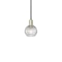 Innovations Lighting Athens 6" Wide Mini Pendant Black Antique Brass / Clear Basketweave