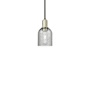 Innovations Lighting Caledonia 5" Wide Mini Pendant Black Antique Brass / Charcoal