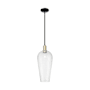 Innovations Lighting Chelsea 8" Wide Mini Pendant Black Antique Brass / Seedy Deco Swirl
