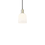 Innovations Lighting Bella 6" Wide Mini Pendant Black Antique Brass / White