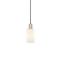 Innovations Lighting Clymer 5" Wide Mini Pendant Black Antique Brass / Matte White