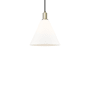 Innovations Lighting Berkshire Glass 12" Wide Pendant Black Antique Brass / Matte White