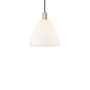 Innovations Lighting Bristol 12" Wide Pendant Black Antique Brass / Matte White