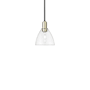 Innovations Lighting Bristol 8" Wide Mini Pendant Black Antique Brass / Clear