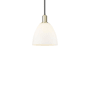 Innovations Lighting Bristol 9" Wide Mini Pendant Black Antique Brass / Matte White