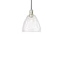 Innovations Lighting Bristol 9" Wide Mini Pendant Black Antique Brass / Seedy