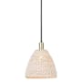 Innovations Lighting Natural Ballston Dome 12" Wide Pendant Black Antique Brass / Natural