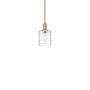 Innovations Lighting Cobbleskill 5" Wide Mini Pendant Brushed Brass / Deco Swirl