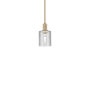 Innovations Lighting Cobbleskill 5" Wide Mini Pendant Brushed Brass / Clear