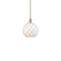 Innovations Lighting Farmhouse Rope 10" Wide Mini Pendant Brushed Brass / White Glass with White Rope
