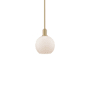 Innovations Lighting Athens 8" Wide Mini Pendant Brushed Brass / Matte White