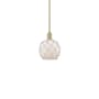 Innovations Lighting Farmhouse Rope 8" Wide Mini Pendant Brushed Brass / White Glass with White Rope