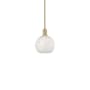 Innovations Lighting White Mouchette 8" Wide Mini Pendant Brushed Brass / White Mouchette