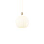 Innovations Lighting White Venetian 14" Wide Pendant Brushed Brass / White Venetian