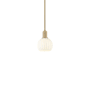 Innovations Lighting White Venetian 6" Wide Mini Pendant Brushed Brass / White Venetian