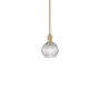 Innovations Lighting Athens 6" Wide Mini Pendant Brushed Brass / Clear Basketweave