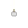 Innovations Lighting Athens 8" Wide Mini Pendant Brushed Brass / Clear Basketweave