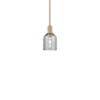 Innovations Lighting Caledonia 5" Wide Mini Pendant Brushed Brass / Charcoal