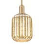 Innovations Lighting Preston 7" Wide Mini Pendant with Ribbed Mercury Glass Cylinder Shade Brushed Brass