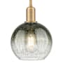 Innovations Lighting Brookhaven Globe 8" Wide Mini Pendant with Slate Glass Shade Brushed Brass
