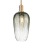 Innovations Lighting Brookhaven Flute 7" Wide Mini Pendant with Slate Glass Shade Brushed Brass