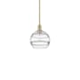 Innovations Lighting Rochester 10" Wide Mini Pendant Brushed Brass / Clear