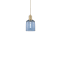Innovations Lighting Bella 6" Wide Mini Pendant Brushed Brass / Blue