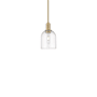 Innovations Lighting Bella 6" Wide Mini Pendant Brushed Brass / Clear